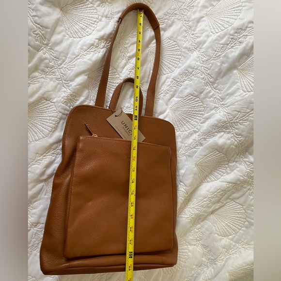 🇮🇹NWT Unica! Firenze Italy supple Leather Backpack OR Tote fits tablets easily - Picture 14 of 16